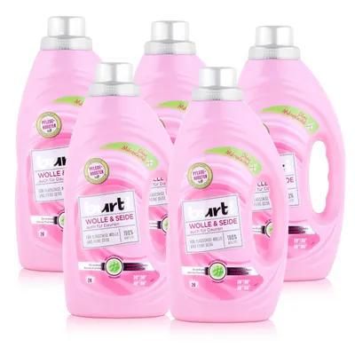 Produktbild von burti Wolle & Seide Feinwaschmittel 1,45L - Für flauschige Wolle (5er Pack)