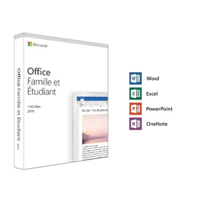 Produktbild von Microsoft Office Home & Student 2019, Office-Paket, 1 Lizenz(en), Französisch, 4000 MB, 2048 MB, 1280 x 768 Pixel