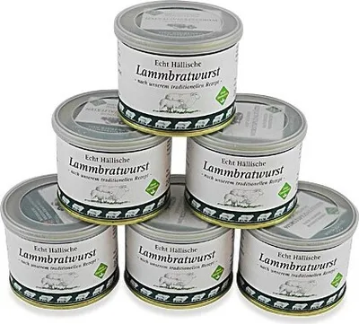Produktbild von Echt Hällische Lammbratwurst mit Rindfleisch von der BESH 6er Pack (6 Dosen à 200 g)