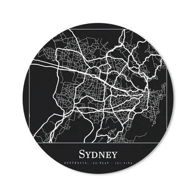 Produktbild von MuchoWow® Mauspad Mousepad Karte - Sydney - Stadtplan 40x40 cm - Mousepads - Maus Mat - Pad - Mausunterlage - Schreibtisch Accessoires