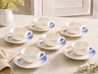 Produktbild von Bonna Kymen - Kaffeetassen und Untertasse - 250 cc - Porcelain - 6er set