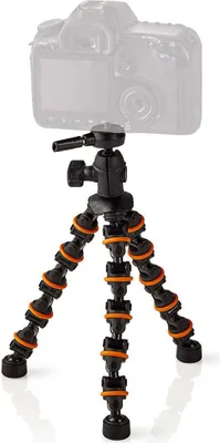Produktbild von Nedis Mini-Stativ | Max. 1 kg | 26,0 cm | Flexibel | Schwarz/Orange NE550681837