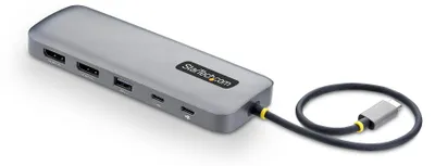 Image de StarTech.com 189B-USBC-MULTIPORT, Câble, USB 3.2 Gen 1 (3.1 Gen 1) Type-C, 100 W, 10, 100, 1 000 Mbit/s, Gris, 5 Gbit/s