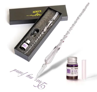Zdjęcie produktu dla Zestaw pisaków do kaligrafii, pióro z tuszem, różowy, wzór spiralny, 0,7-0,8 mm