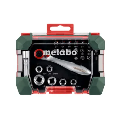 Obrázek produktu pro Metabo 626701000 626701000 Sada bitů, nástrčných klíčů a ráčny, 26 dílů