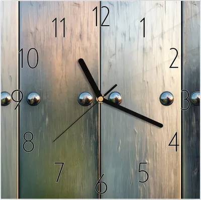 Produktbild von Wanduhr aus Glas mit Motiv Metallene Paneele- 30 x 30 cm - inkl. Aufhängesystem