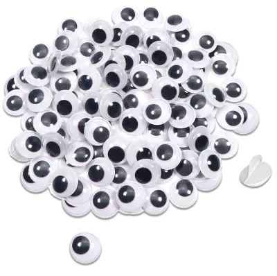 Obrázek produktu pro Samolepicí plastové oči, 15 mm, 100 kusů, vhodné pro různé kreativní projekty a tvoření