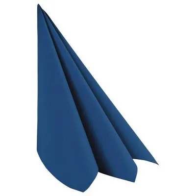 Produktbild von 100x Servietten Airlaid 40x40cm 1/4 -Falz stoffähnlich hochwertig dunkelblau