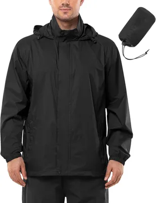 Produktbild von Regenjacke Herren L, wasserdicht, atmungsaktiv, schwarz, zum Radfahren