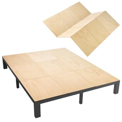 Obrázek produktu pro VEVOR Podpěra matrace pro postel Cal King, 208x177 cm, skládací, s nylonovým popruhem, vyrobená z překližky, s zaoblenými hranami, proti prohýbání, vhodná pro kovové rámy, rozkládací pohovky a palandy