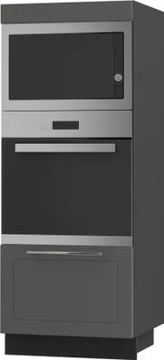 Produktbild von Backofenschrank KVANTUM Teilauszug 60cm Korpus- & Frontfarbe wählbar (Q-D5AM/60/154),graphit matt,schwarz