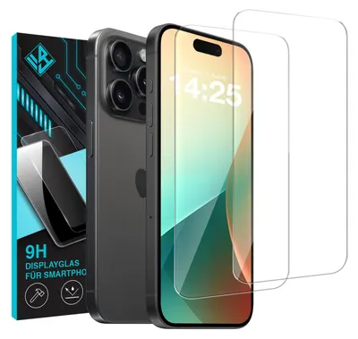 Produktbild von 2x 9H Schutzglas Displayschutzfolie für Apple iPhone 15 Pro Displayglas Displayschutz Glas Panzerfolie Schutzglasfolie