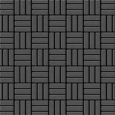 Produktbild von Mosaik Fliese massiv Metall Titan gebürstet dunkelgrau 1,6mm Basketweave-Ti-SB