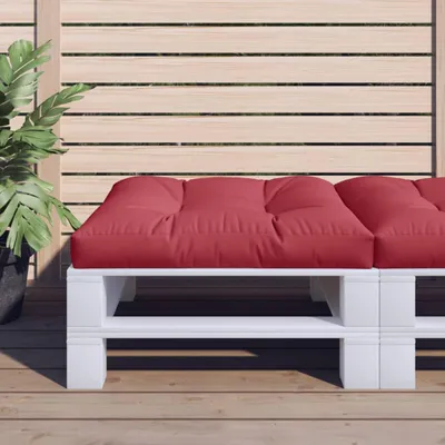 Immagine prodotto di vidaXL Cuscino Pallet rosso vino 80x80x12 cm tessuto
