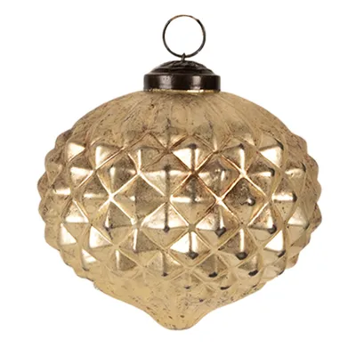 Immagine prodotto di Guaina natalizia Clayre & Eef Ø 10x10 cm Vetro color oro