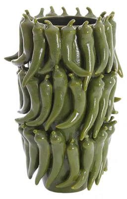 Immagine prodotto di Vaso in Vetroceramica Light & Living PEPPER verde scuro – 26,5x25x39 cm