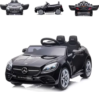 Produktbild von Chipolino Kinder Elektroauto Mercedes Benz SLC300 Fernbedienung MP3 Bluetooth schwarz