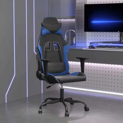Produktbild von CLORIS Gaming-Stuhl Schwarz und Blau Kunstleder 3143641