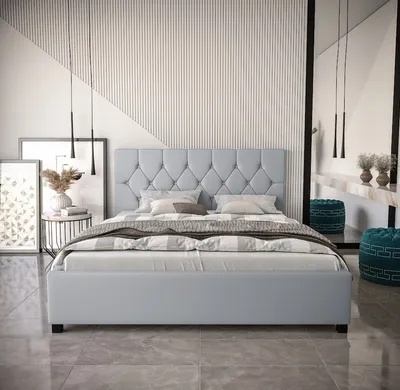 Produktbild von Ehebett mit Stauraum NARINE 2 – 180x200, grau