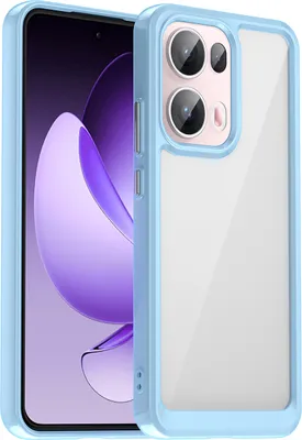 Produktbild von Schutzhülle für OPPO Reno13 Pro Klar Rückseite Stoßfeste TPU Silikon Bumper Hülle Blau