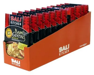 Mehrfach Produktbild Bali Kitchen Bami Goreng asiatisch wuerzig fertig portioniert 15x50g