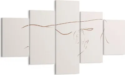 Produktbild von Bild auf Leinwand - Leinwandbild - 5 Teile - Skizze Nacktheit Frau - 125x70cm - Wand Bild - Wanddeko - Wandbilder - Leinwanddruck - Bilder - Wanddekoration - Leinwand bilder - Wandbild - EA125x70-4552