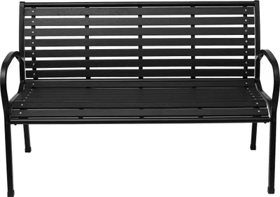 Immagine prodotto di Panchina da giardino 126 cm con schienale panchina premium in metallo terrazza balcone