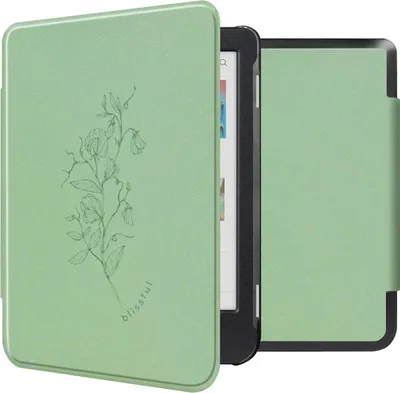Produktbild von imoshion Design Slim Hard Case Klapphülle Kobo Clara Colour / BW - Floral Green