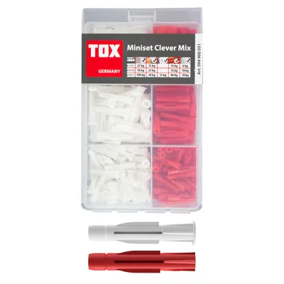 Produktbild von Tox-Dübel-Technik TOX 094 900 051 - Schrauben- & Dübelsatz - Kunststoff - Rot - Weiß - 8 mm - 5,1 cm - 215 Stück(e)