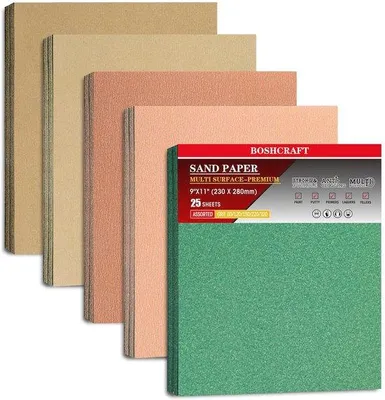 Productafbeelding van 25 Stuks Schuurpapier Assortiment voor Hout en Metaal - 80/120/150/220/320 Grit