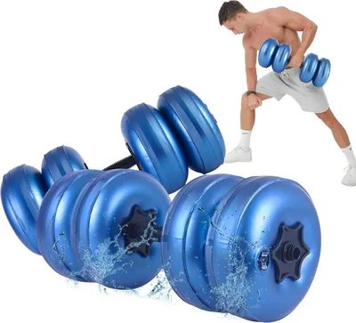 Produktbild von Verstellbare Hanteln - Wasserhalterset für Krafttraining und Fitnesstraining