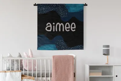 Produktbild von MuchoWow® Wandteppich Wandbehang Aimee - Pastell - Mädchen 90x90 cm Tapisserie Dekoration Wandtuch - Wandaufhänger