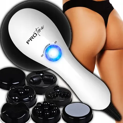 DexXer 9-in-1-Anti-Cellulite-Massagegerät mit Wärmefunktion und Aufsätzen