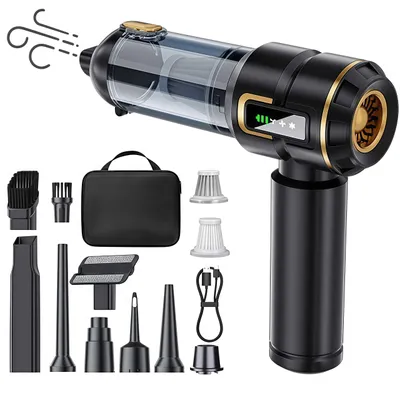 Produktbild von Handstaubsauger,Autostaubsauger,100W,16000Pa,6000mAh,mit Waschbar HEPA-Filter, Aufladbar Tragbar, Schwarz