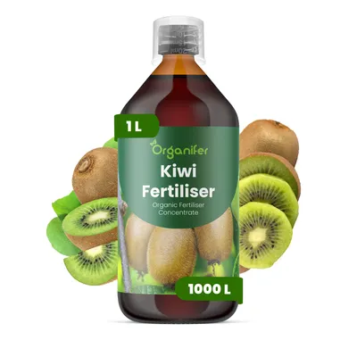 Obrázek produktu pro Kiwi Tekuté Hnojivo 1 L – 2-1-8 NPK – Pro Kiwi – Podporuje Silné Výhonky, Zdravý Růst & Vysokú Kvalitu Plodov – Organifer