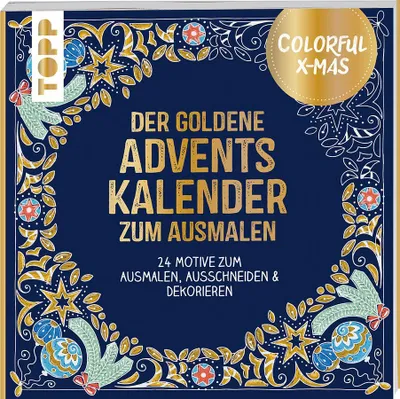 Produktbild von Colorful Christmas - Der goldene Adventskalender zum Ausmalen
