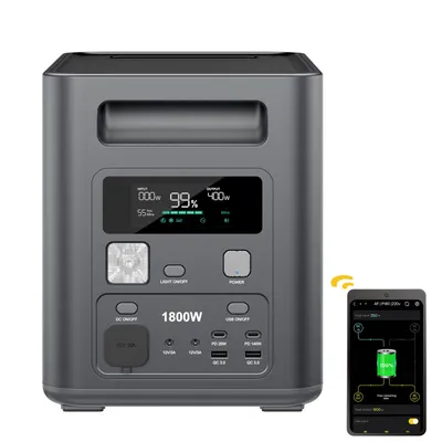 Immagine prodotto di AFERIY Nomad1800 1800 W 1024 Wh Power Station portatile, ricarica in 1 ora, 9 uscite, UPS <10 ms, per campeggio ed emergenze