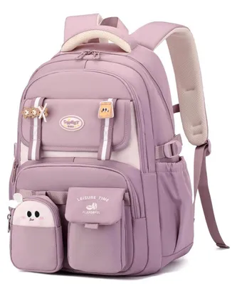 Produktbild von Schulrucksack Mädchen Teenager 30L Laptopfach 15,6 Zoll Wasserabweisend Lila