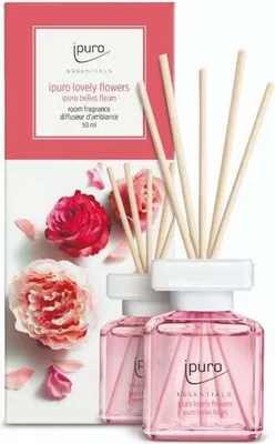Produktbild von ipuro ESSENTIALS lovely flowers, Duftflasche, Schilfaroma-Diffusor, 0,05 l