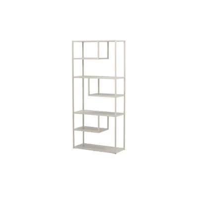 Image de Staal bibliothèque 6 étagères beige.