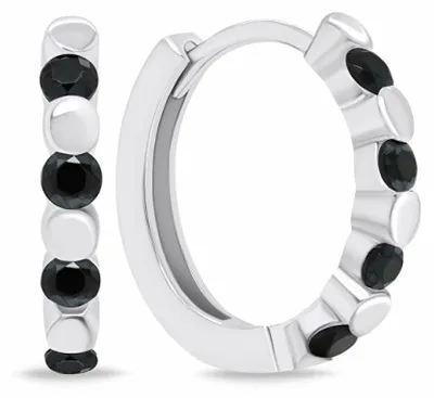 Immagine prodotto di Eleganti anelli in argento con zirconi neri EA676WBC