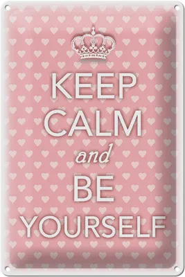 Produktbild von Blechschild Spruch 20x30cm Keep Calm and be yourself