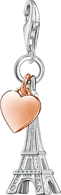 Produktbild von Thomas Sabo Charm Eiffelturm mit Herz aus 925er Silber