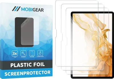 Produktbild von Mobigear  Samsung Galaxy Tab S8 Displayschutz Schutzfolie - Hüllenfreundlich (3er Pack)