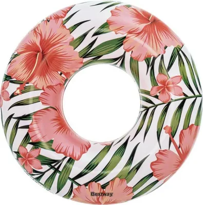 Obrázok produktu pre Bestway 36237, Viacfarebný, Priehľadná, Plavecký krúžok, Obrázok, PVC, Chlapec / dievča, Tropical print