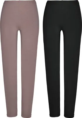 Produktbild von Erwin Müller Damen-Leggings, lang 2er-Pack taupe/schwarz 48 / 50