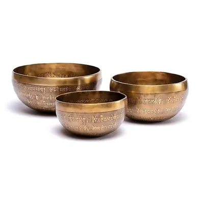 Produktbild von Klangschale Tibet handgeschnitzt – 850–1000 g; 18x9 cm