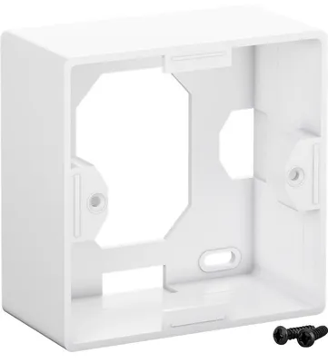 Immagine prodotto di Goobay 96502 Alloggiamento per montaggio a parete Keystone - adatto alla piastra da incasso Keystone 80x80, a 2 e 3 ingressi