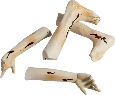 Produktbild von Blutige Puppen Körperteile 4 Stück als Halloween Deko
