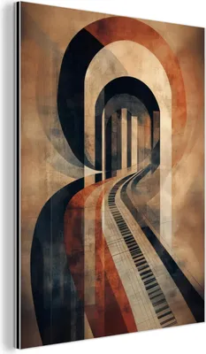 Produktbild von MuchoWow Wanddekoration Metall Metallbild Wandkunst 60x80 cm Klavier - Keyboards - Abstrakt MuchoWow Aluminium Gemälde - Wanddekoration Metall
